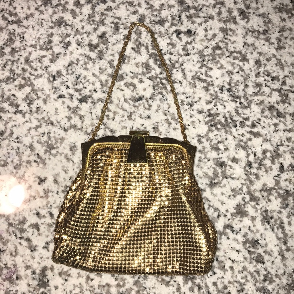 Vintage gold whiting & Davis purse